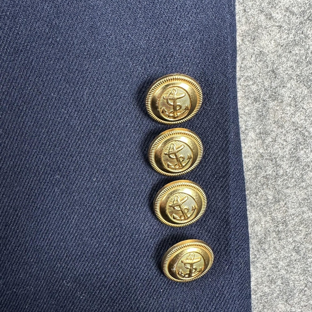 J.Crew Thompson University Blazer Mens 34R Navy Wool Gold Buttons Sport Coat - Picture 5 of 16